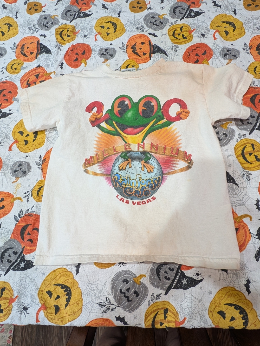 Vintage Y2K Rainforest Cafe Las Vegas Millennium 2000 T-Shirt Kids Small
